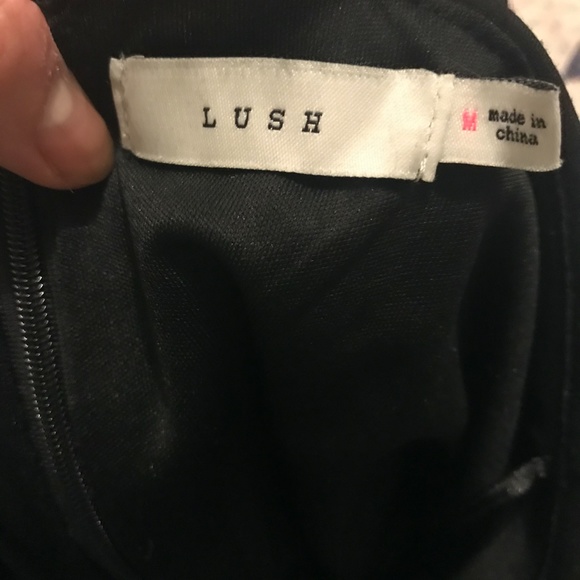 Lush by Lulus Black Lace Skater Dress with Cutouts - Picture 7 of 8